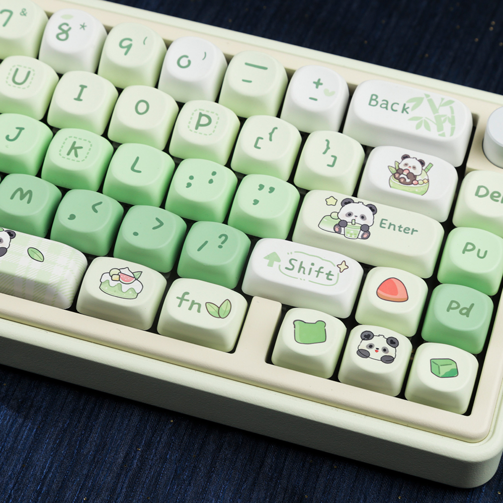 SOA Profile Gradient Panda Keycaps 142Keys/Set PBT Full Key Five-sided ...