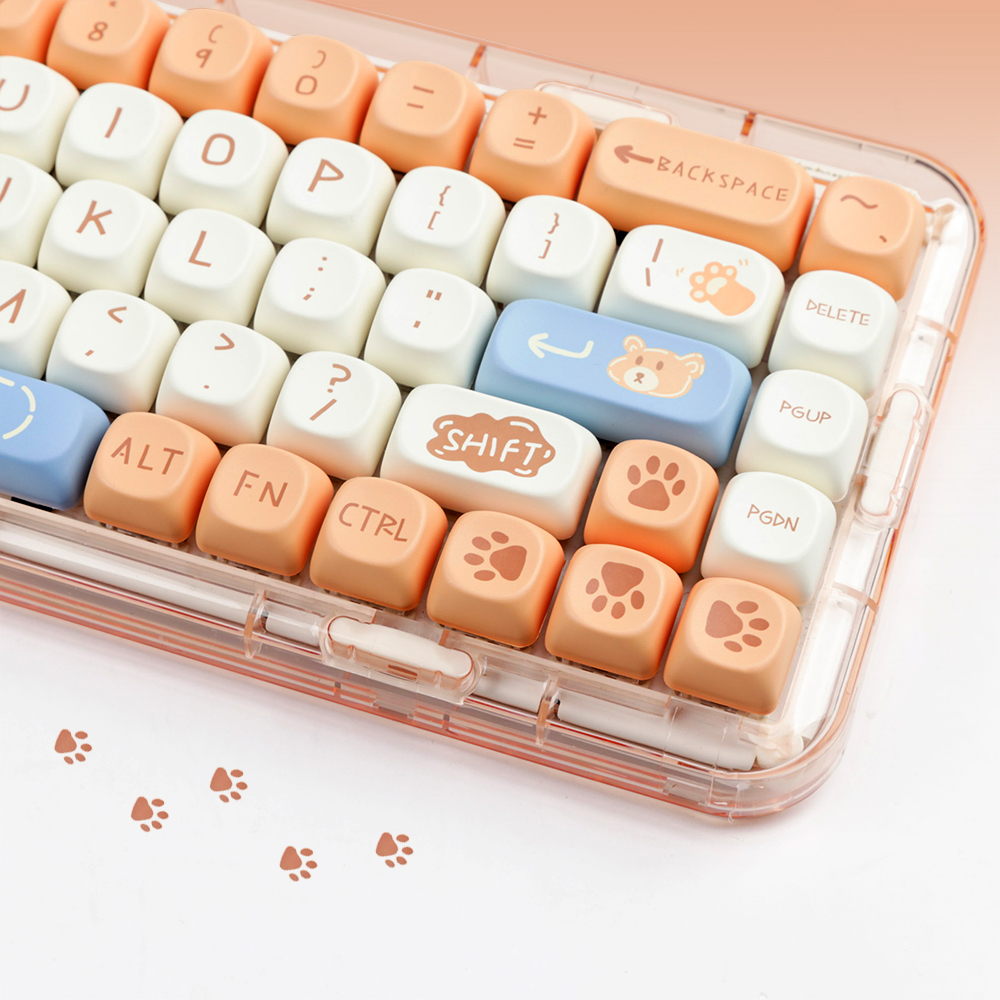 SOA Profile Gradient Panda Keycaps 142Keys/Set PBT Full Key Five-sided ...