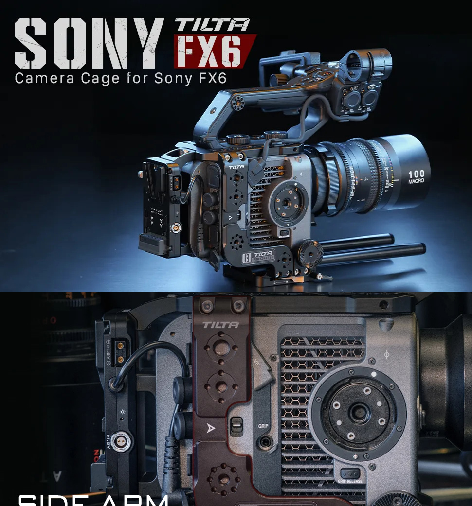 TILTA Sony FX6 cage ES-T20-B-V Camera Cage for Sony FX6 Advanced Kit ...