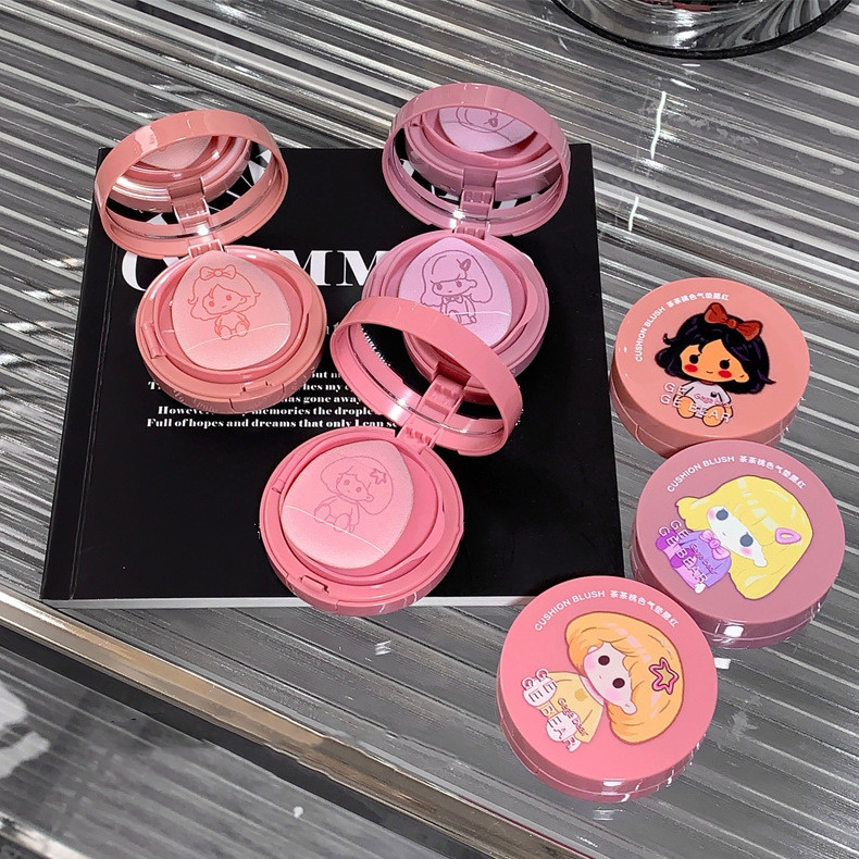 Gege Bear Cushion Blush Moisturizing Makeup with Mini Puff Blush ...