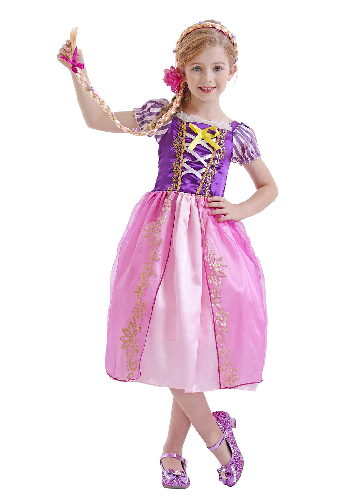 Rapunzel Princess Dress for Girls Toddler Halloween Christmas Cosplay Party  Costume 