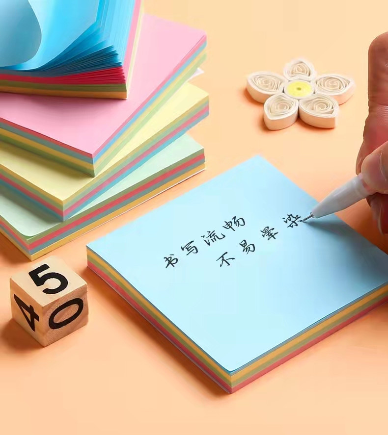Colorful Note Pad Stationery School Office Supplies 100 Sheets Color ...