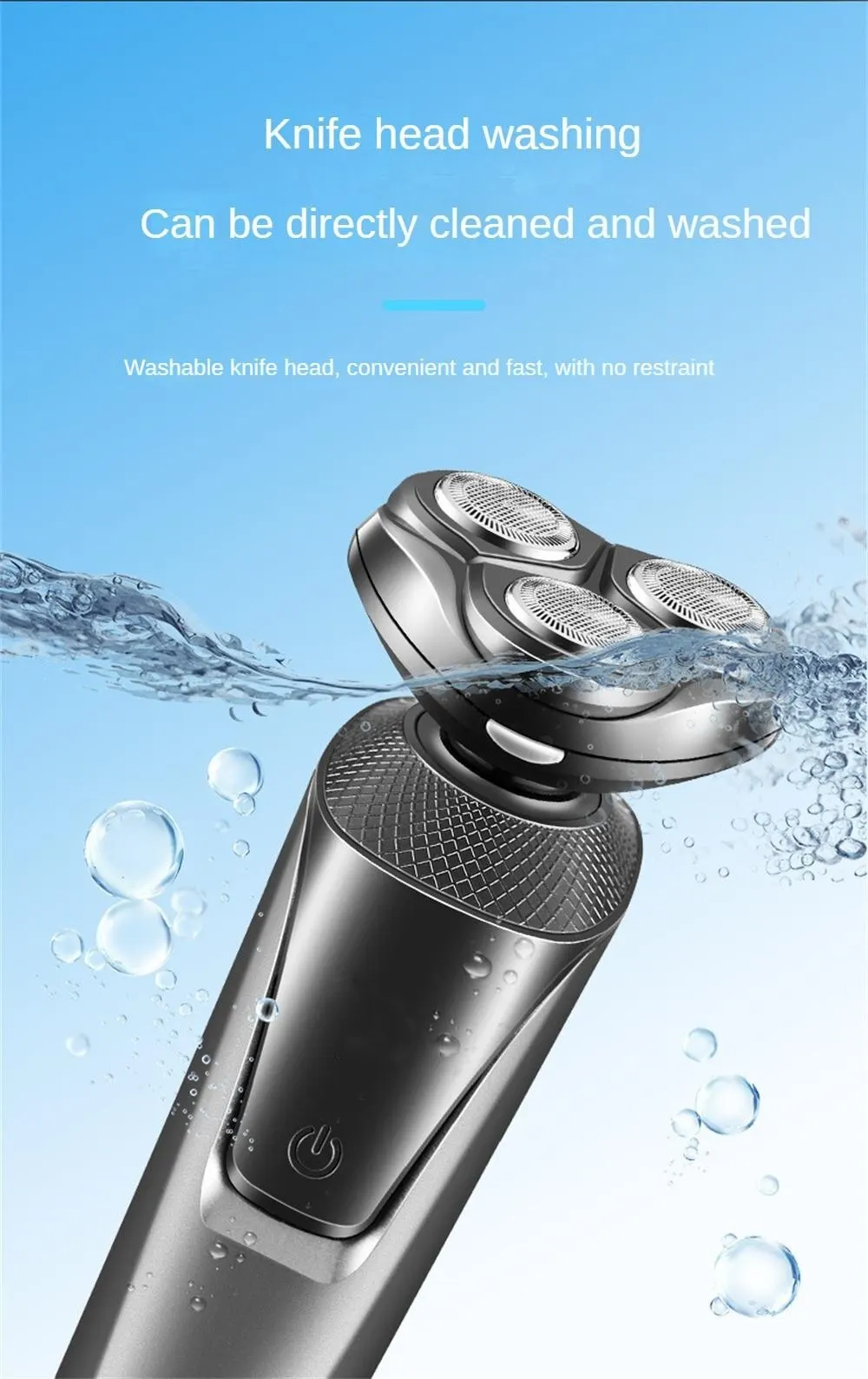 3 In 1 Three-head Shaver Set Men's Electric Washable Shaver USB ...