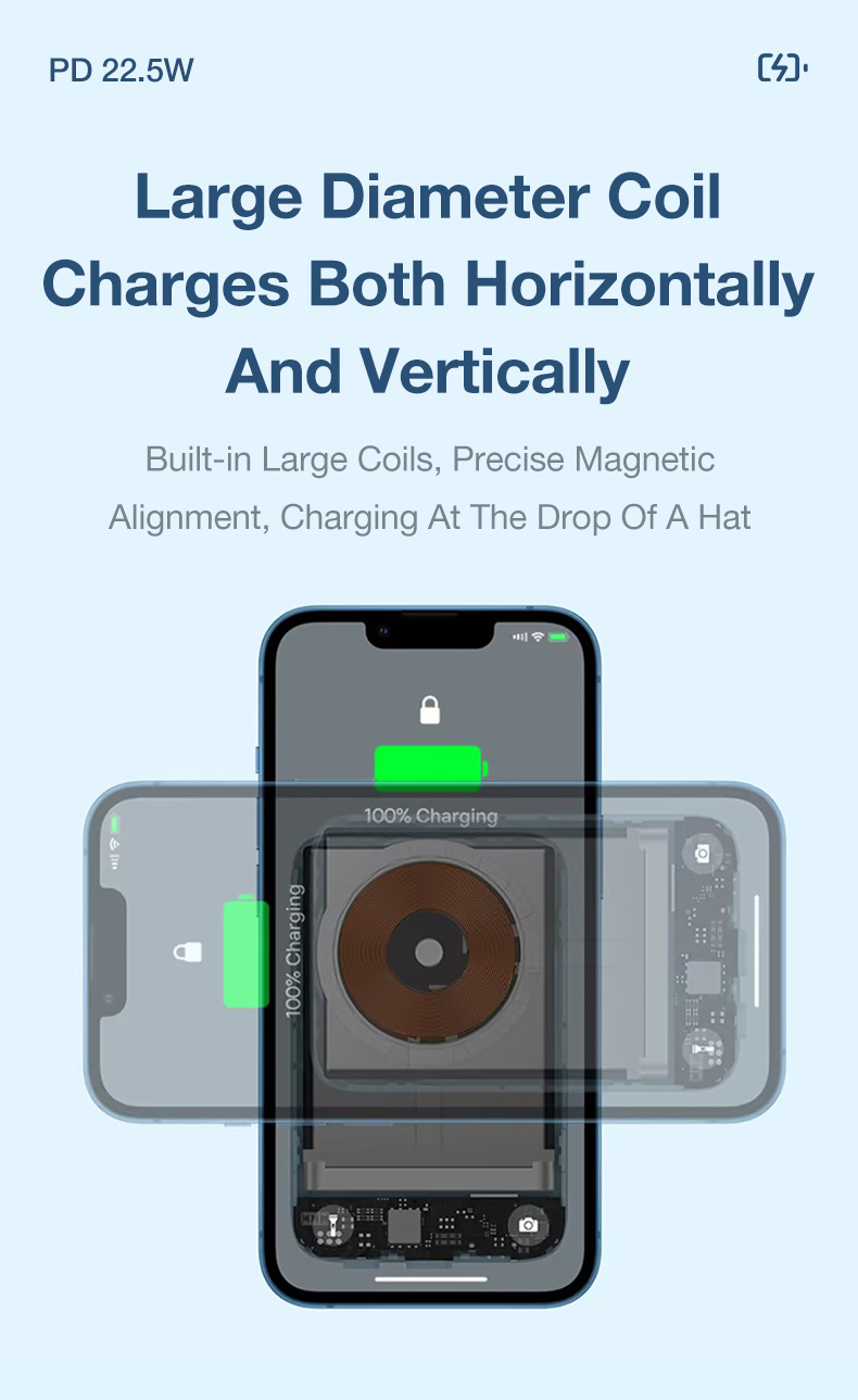 EYD JS36 10000mAh Magnetic Wireless Charger Powerbank PD20W Fast