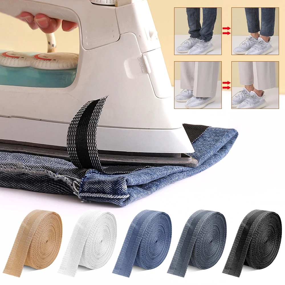 New Trouser hem Patch Shorten repair ironing Hem sticker Jeans trouser ...