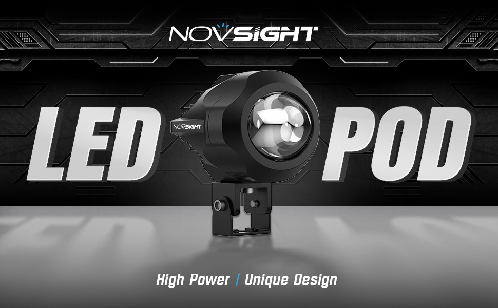 Novsight All Weather Tricolor 2.5 Inch Motorcycle Off-road Round Light ...