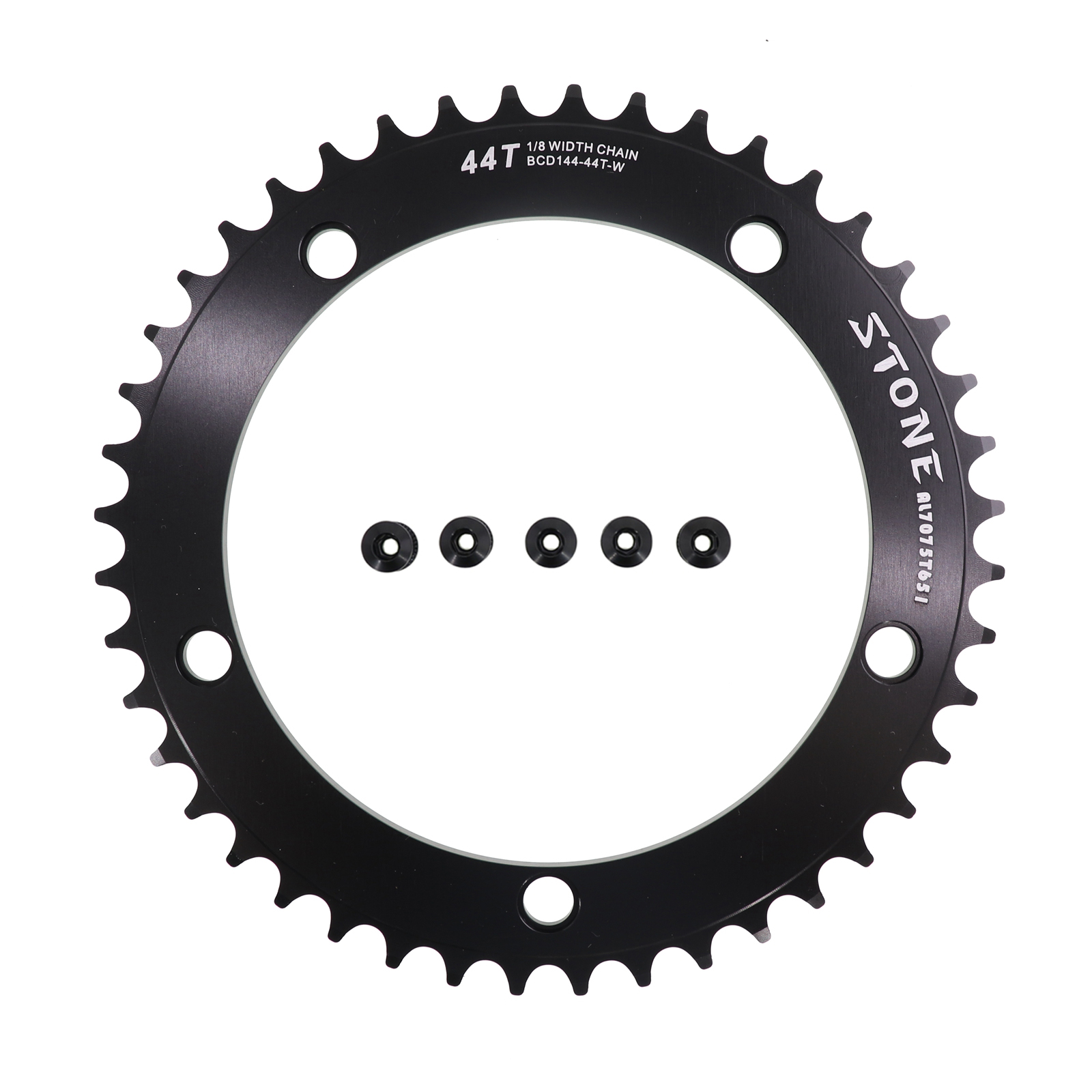 Stone Chainring 144BCD Track Bike Fixie Aero Fixed Gear Round 42T 46T 48T  50T 52t 54 58t 60t Tooth 144 bcd 1/2 1/8