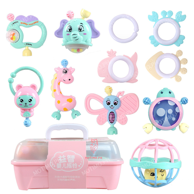 From PH Baby Rattle Teether Toy Montessori Development Sensory Soft ...