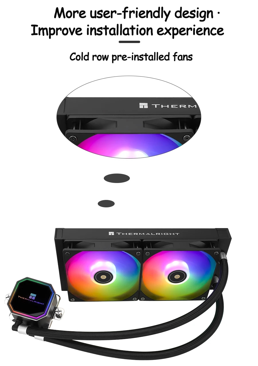 Thermalright Frozen Prism 240 360 Black ARGB Water Cooling Radiator 5V ...