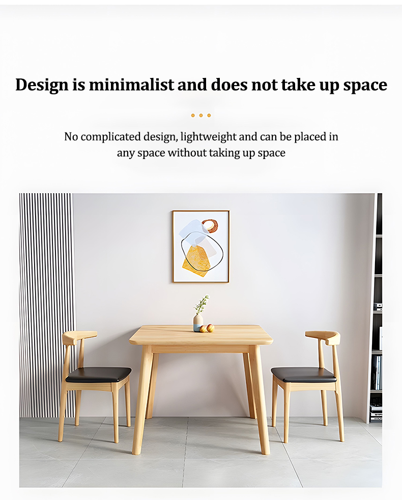Dreame Modern Minimalist Wooden Dining Table Suit 4 Chair Home Small ...