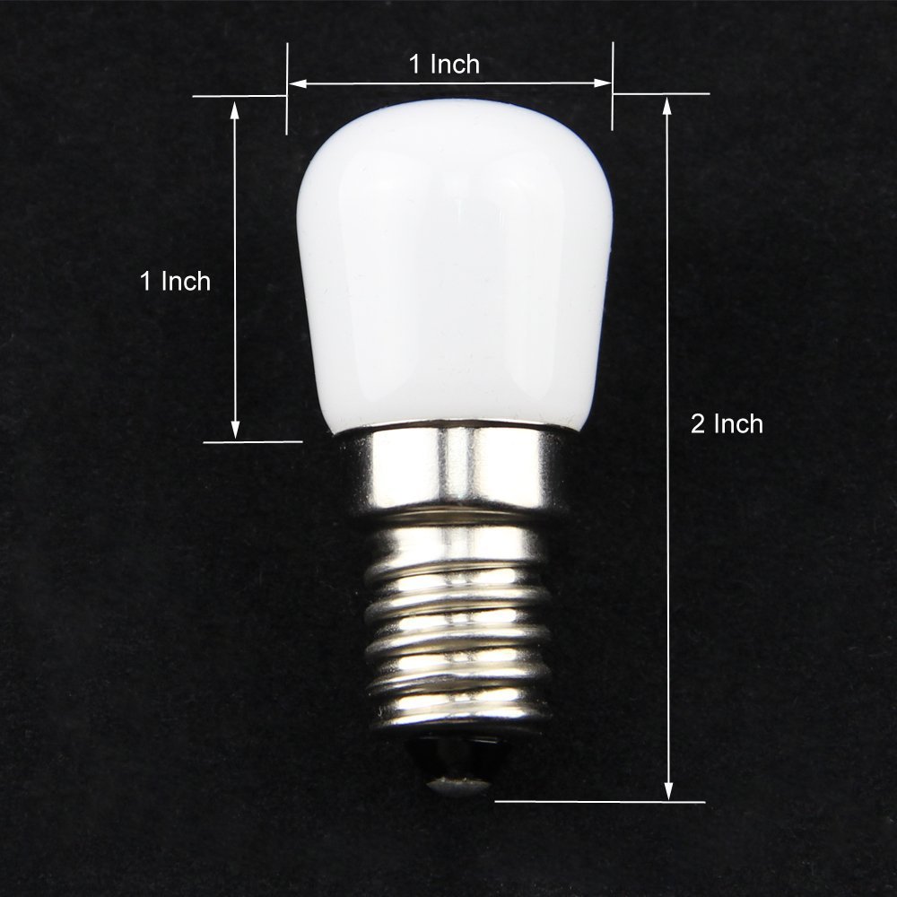 2PCS 220V LED Refrigerator Bulbs – E12/E14 Screw-in, Cold/Warm White ...