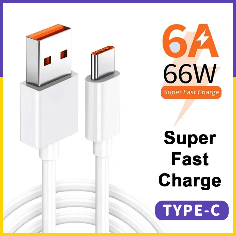 【1-3 Days 66W 6A USB Type C Fast Charging Cable Huawei  Super USB C Fast Charger Cord Data Cable