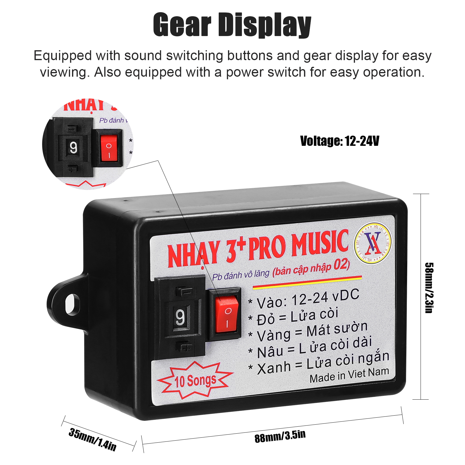 【8/10/12 Sound】 Nhay 3+ Pro Music Rapid Horn Relay 12V 24V Universal ...