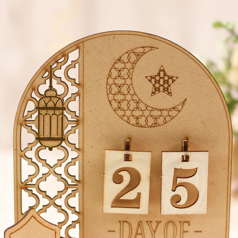 Eid Countdown Calendar Wooden Ramdan Countdown Calendar Hari Raya ...