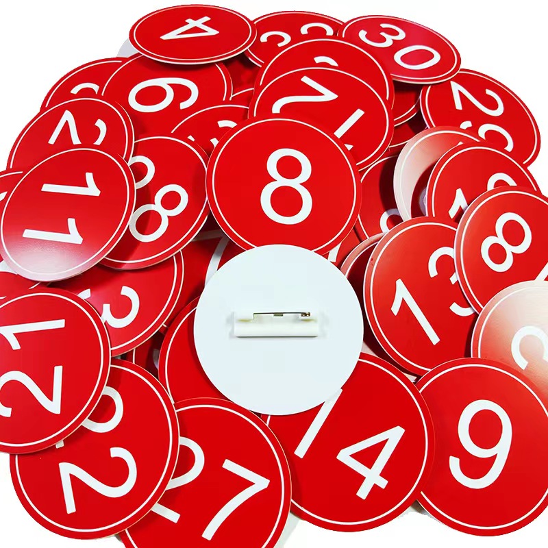 Homigoo 30pcs Plastic Number Plate Round Sticker Draft Number Display ...