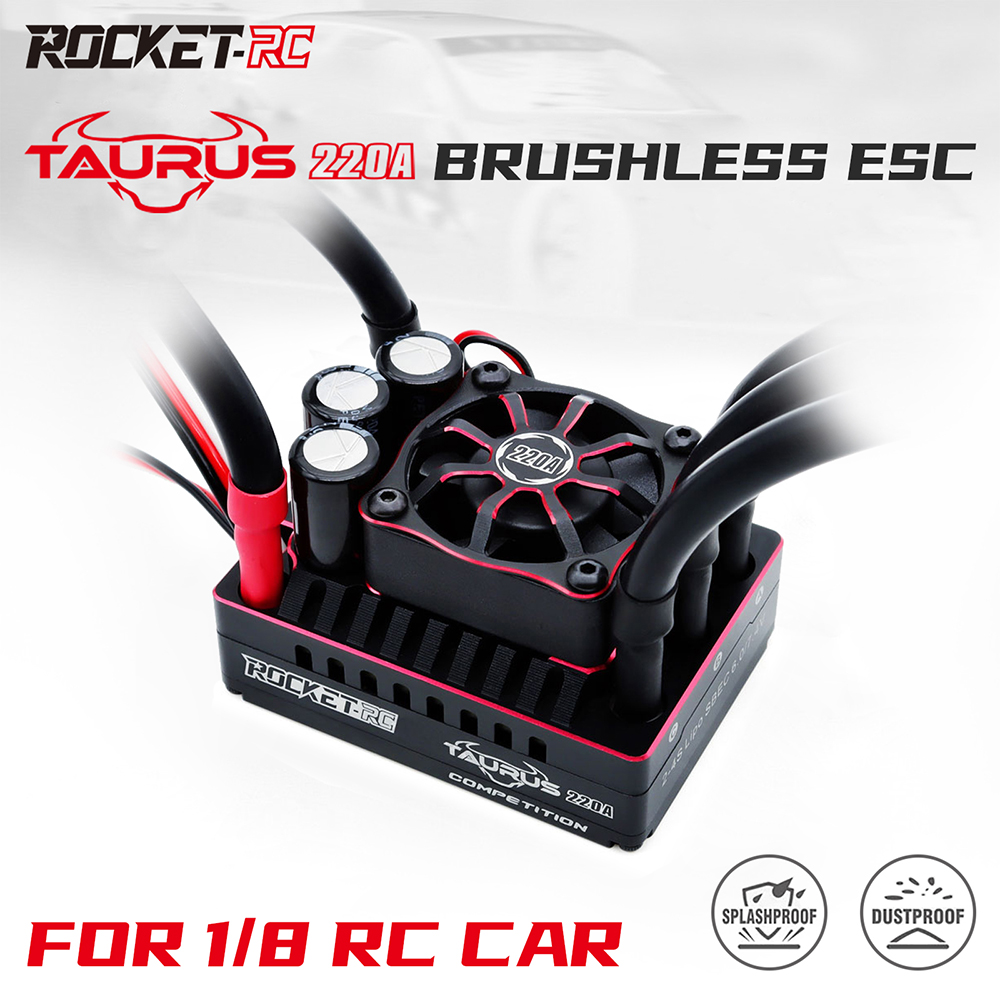 Rocket Sensored Brushless ESC 220A TAURUS Speed Controller V2 Turbo for ...