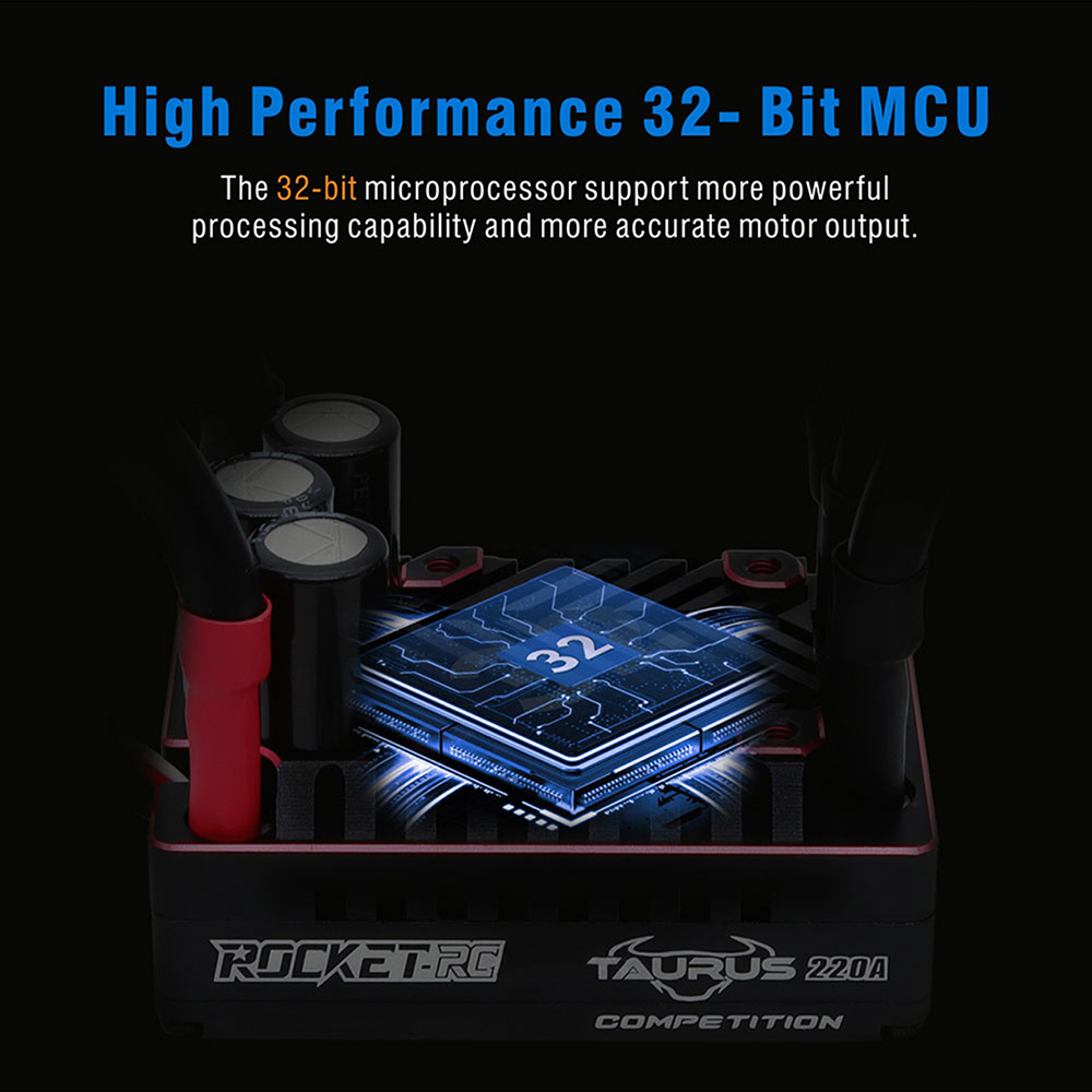 Rocket Sensored Brushless ESC 220A TAURUS Speed Controller V2 Turbo for ...