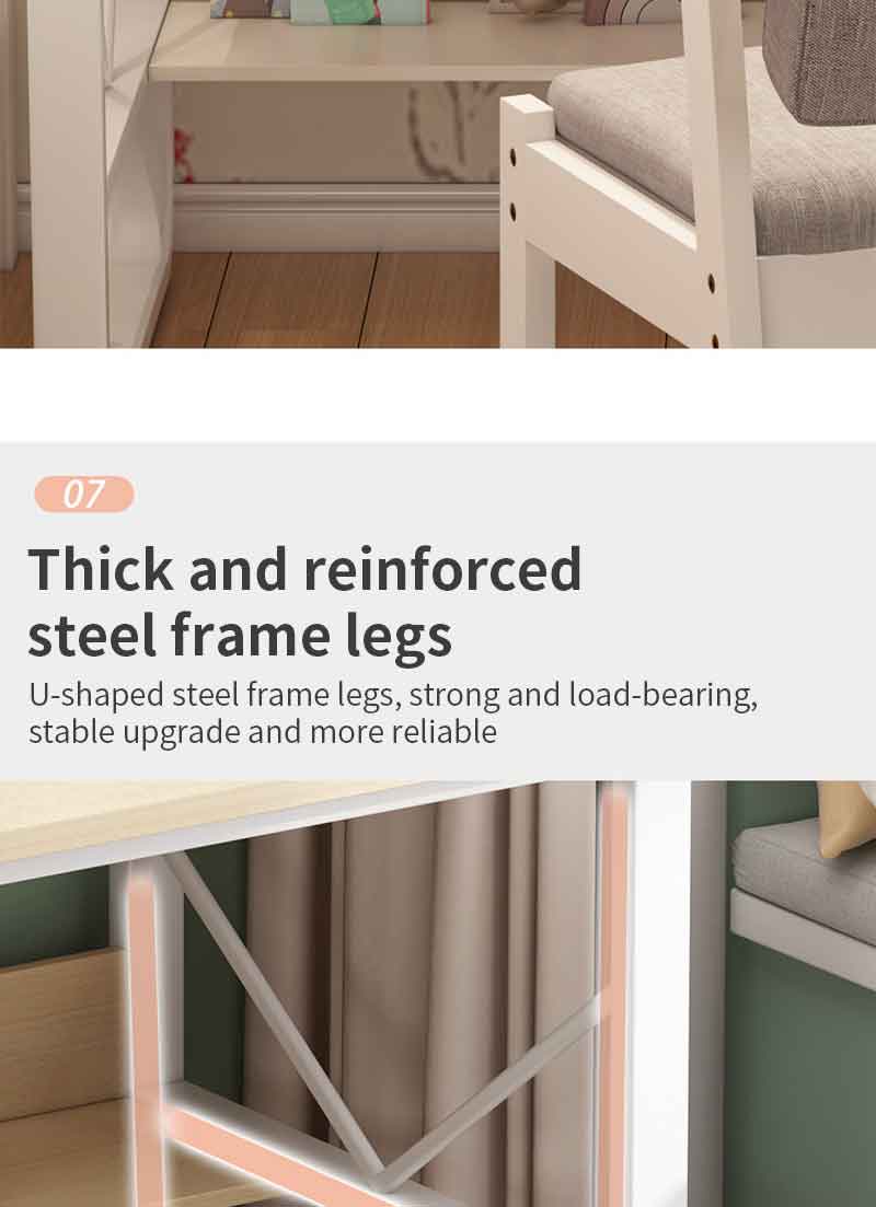 【Thickened Steel Pipe】⚡Study Table Computer Table Desk With Bookshelf ...