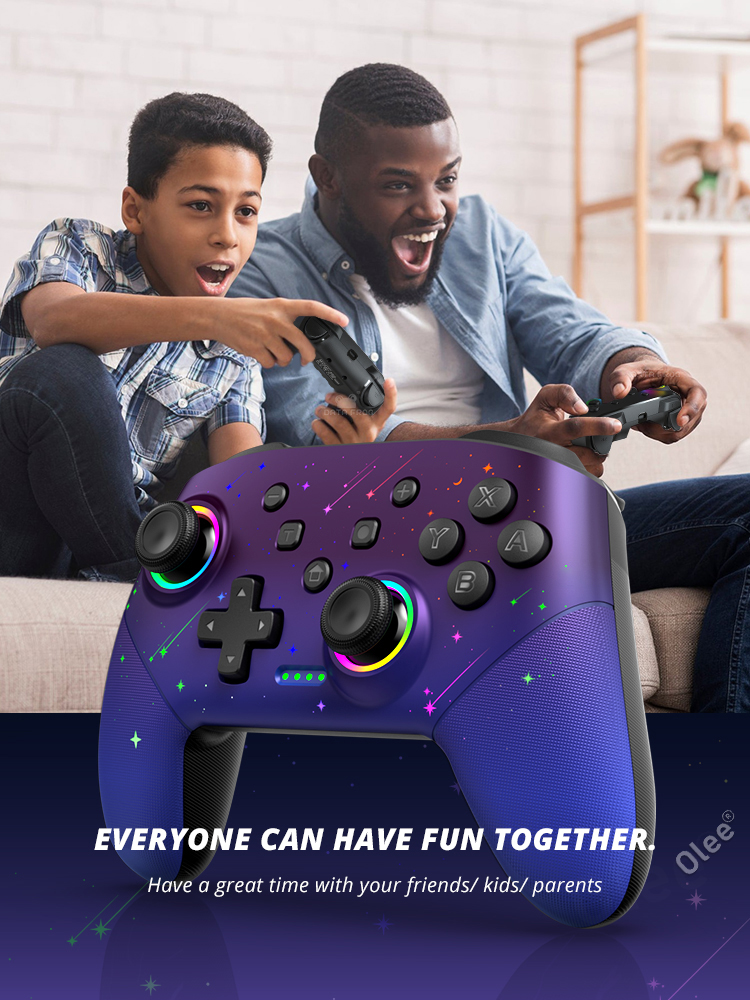 Switch Controller, LED Star Wireless Pro Controller for Switch/Lite ...