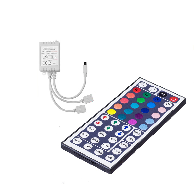 Led Strip controller with IR Remote DC12V 44 Keys Dual rgb Control Box ...