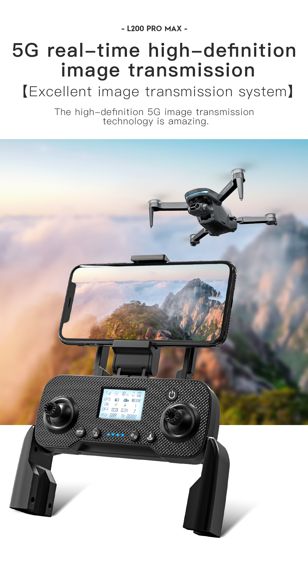 2024 New L200 Pro Max 3KM Distance GPS Professional Mini Drone 4K 2 ...