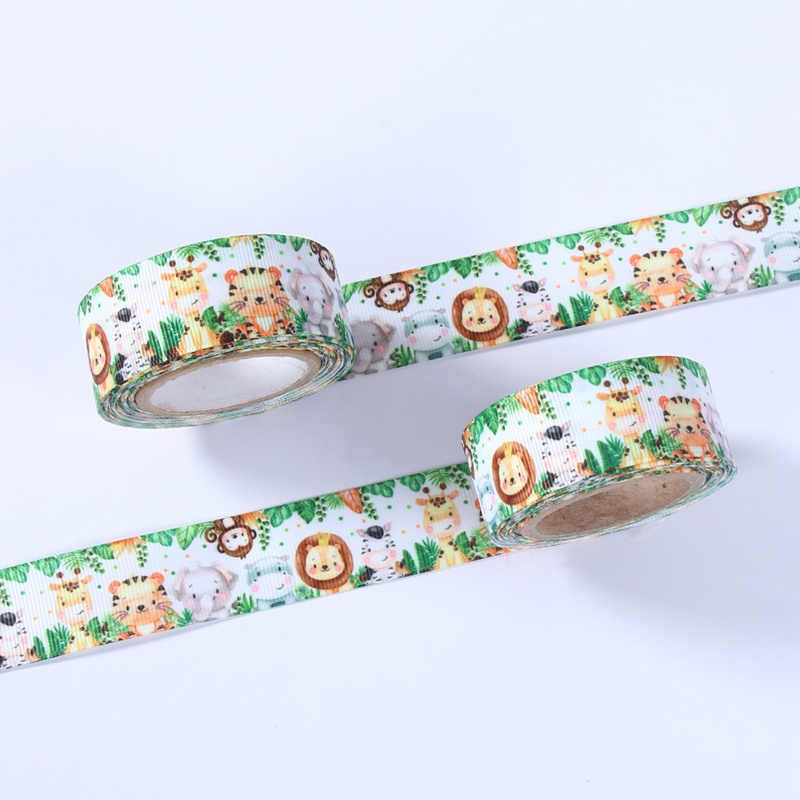 5 yards/roll Animal Themed Ribbon Bow Gift Box Wrapping Baby Shower ...