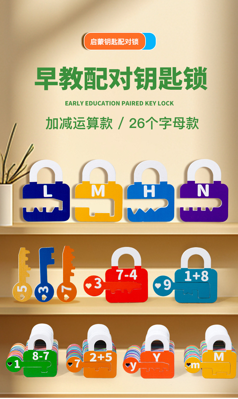 Learning Number Toy| Key Montessori Toys| Key Number Matching Keys ...
