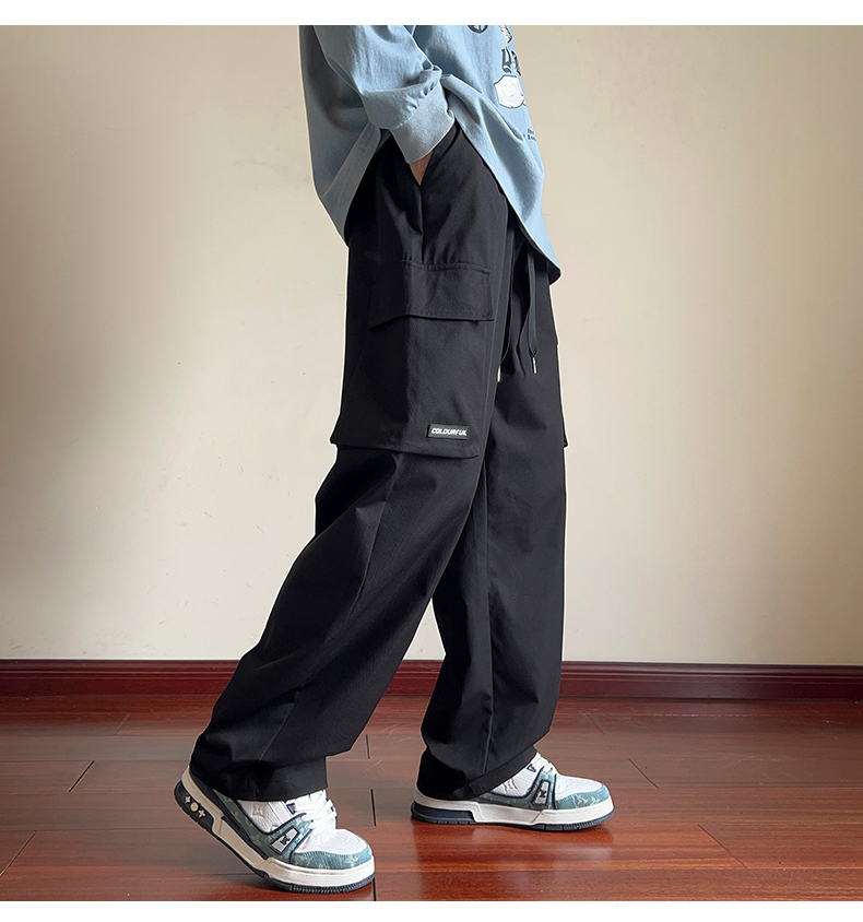 Proman-Men Casual Long Pants With Multiple pockets Trendy Korean Style ...