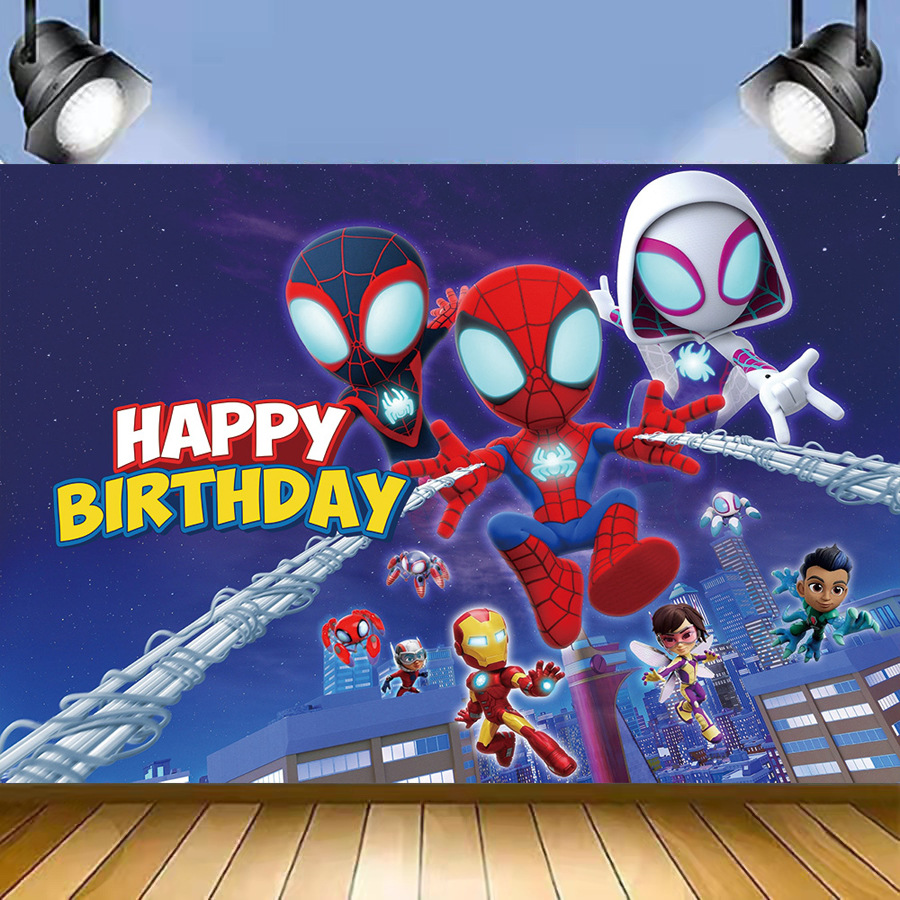 thumbnail image 2 of Spiderman Cloth Backdrop Banner For Superhero Birthday Party - 150cm X 100cm (Approx) 2 of 2