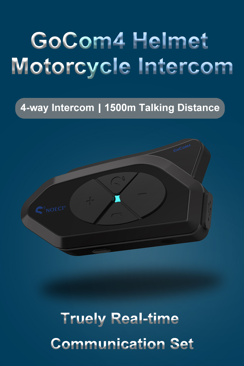 NOECI Music Sharing GoCom4 4-rider Helmet Wireless Bluetooth Intercom ...