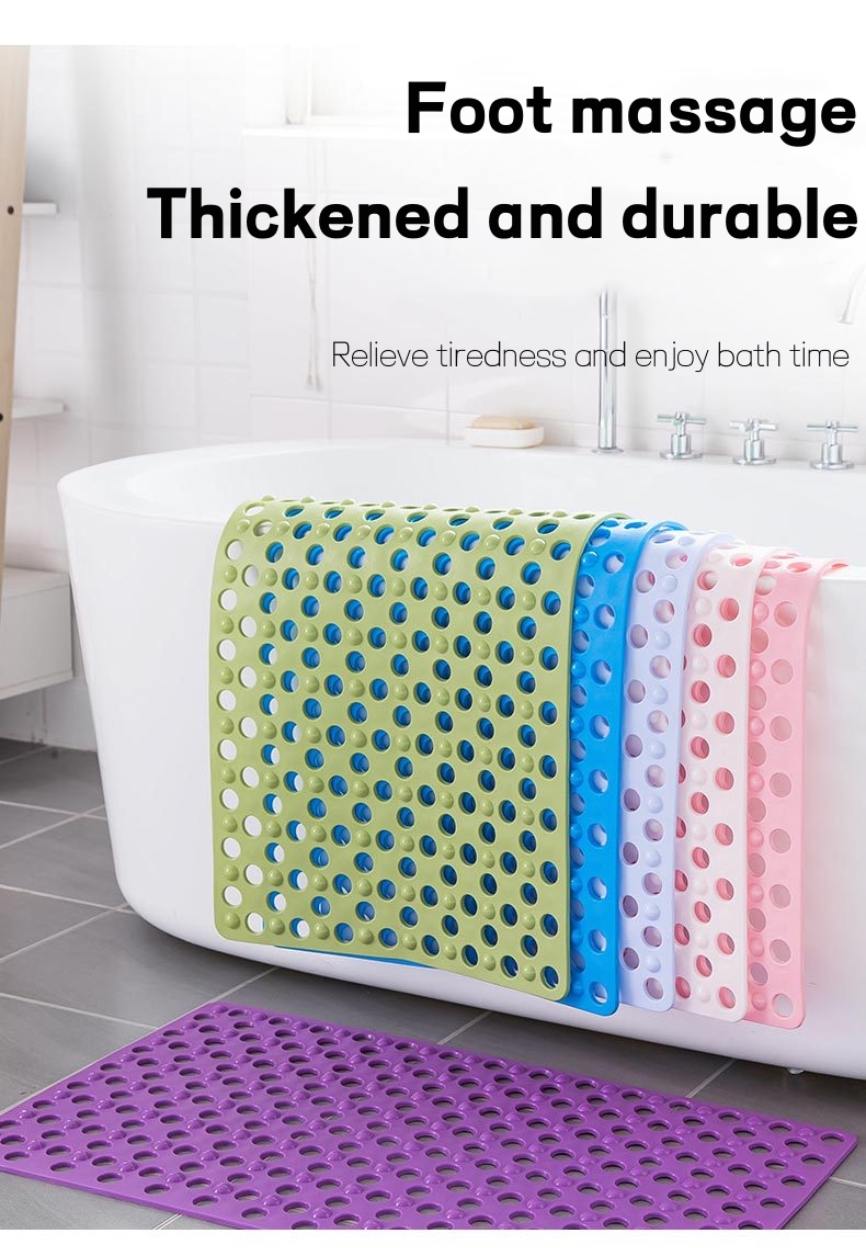 UUOY PVC Bathroom Mat Anti Slip Pad Hollow Out Massage Bathroom Floor Mat Anti Slip Waterproof ...