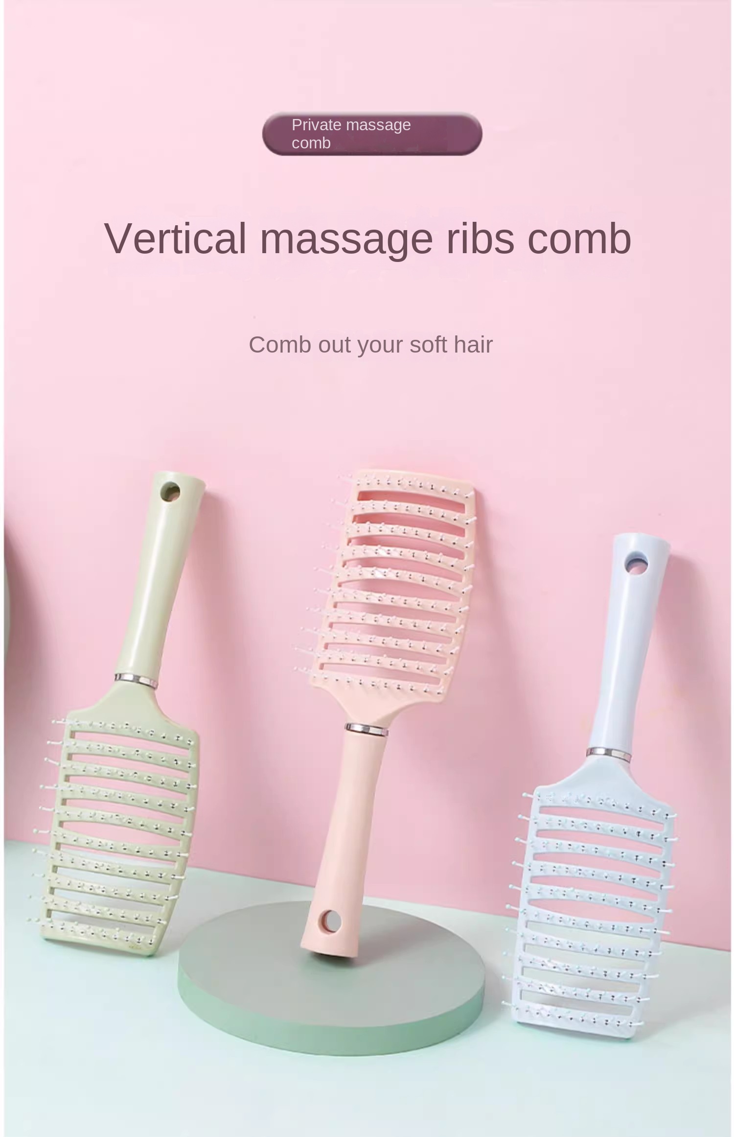Sevich Comb Air Bag Spare Ribs Comb Air Cushion Massage Hair Comb Anti ...