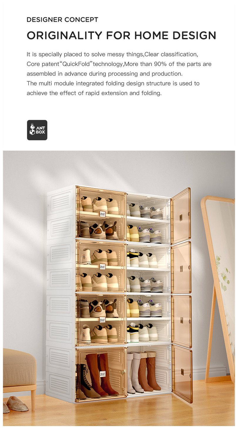 Shoes Rack 32 Pais Potable Shoe Stoage Cabinent Of 3-Step Fast