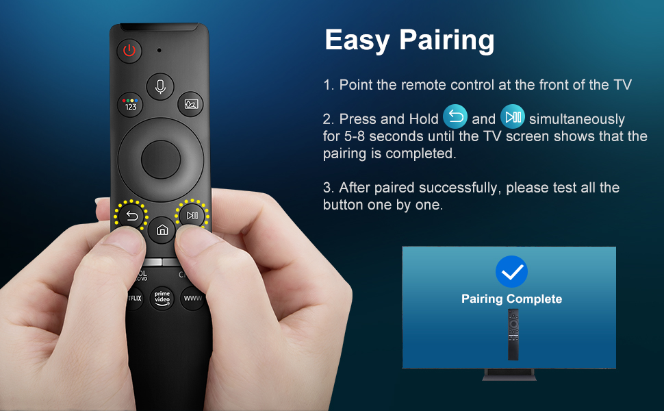 Voice Remote Compatible for Samsung Smart TV QLED UHD Frame Curved ...