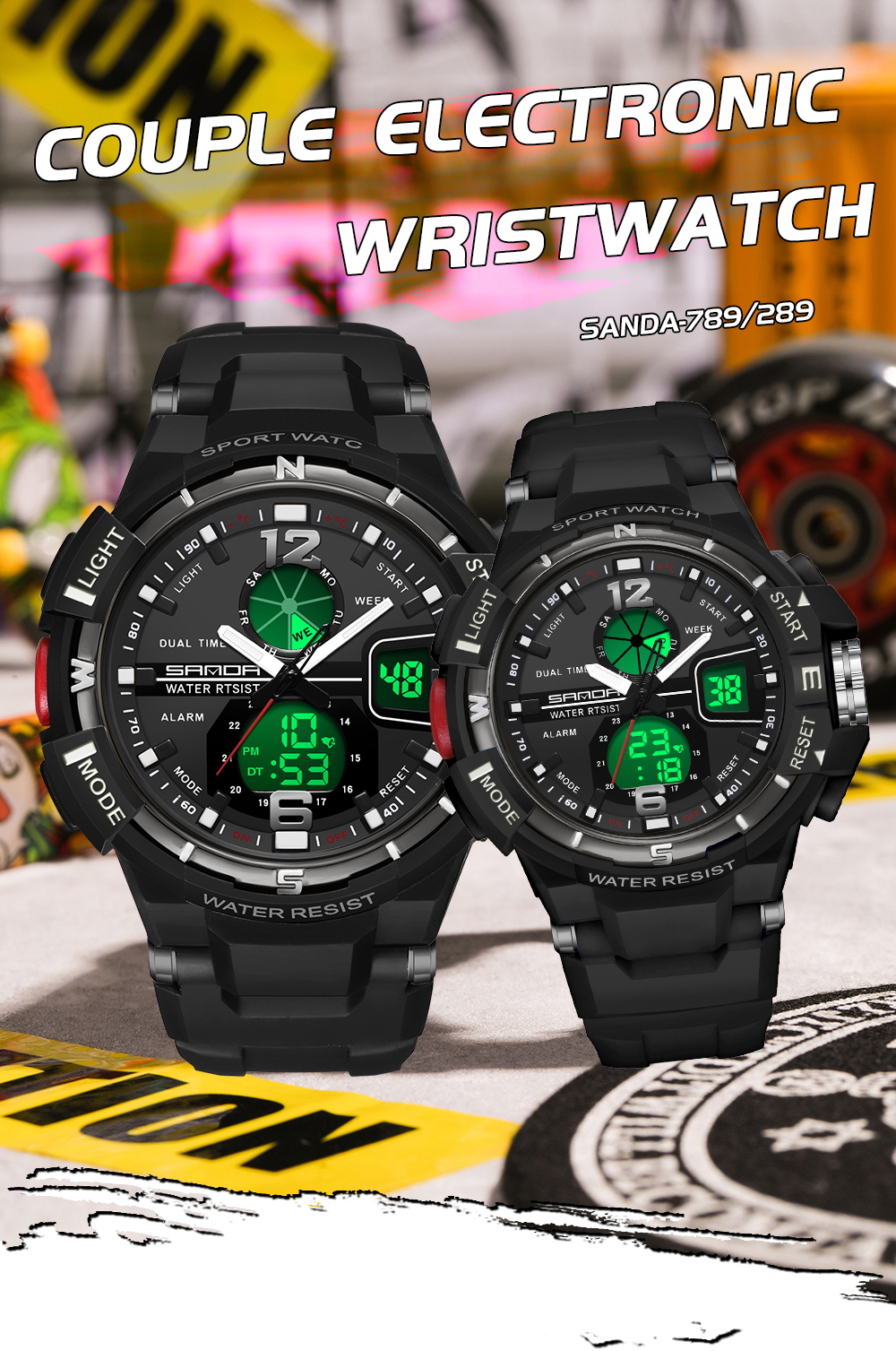 SAMDA Brand Top Luxury Men Women s Fashion Watches Waterproof Digital Chronograph Men Women s Watches Shopee Philippines
