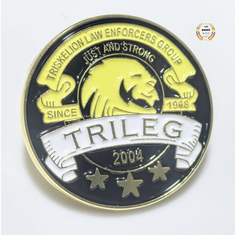 High Quality 1inch 3D TRILEG Pin TRISKELION LAW ENFORCERS GROUP Brooch ...