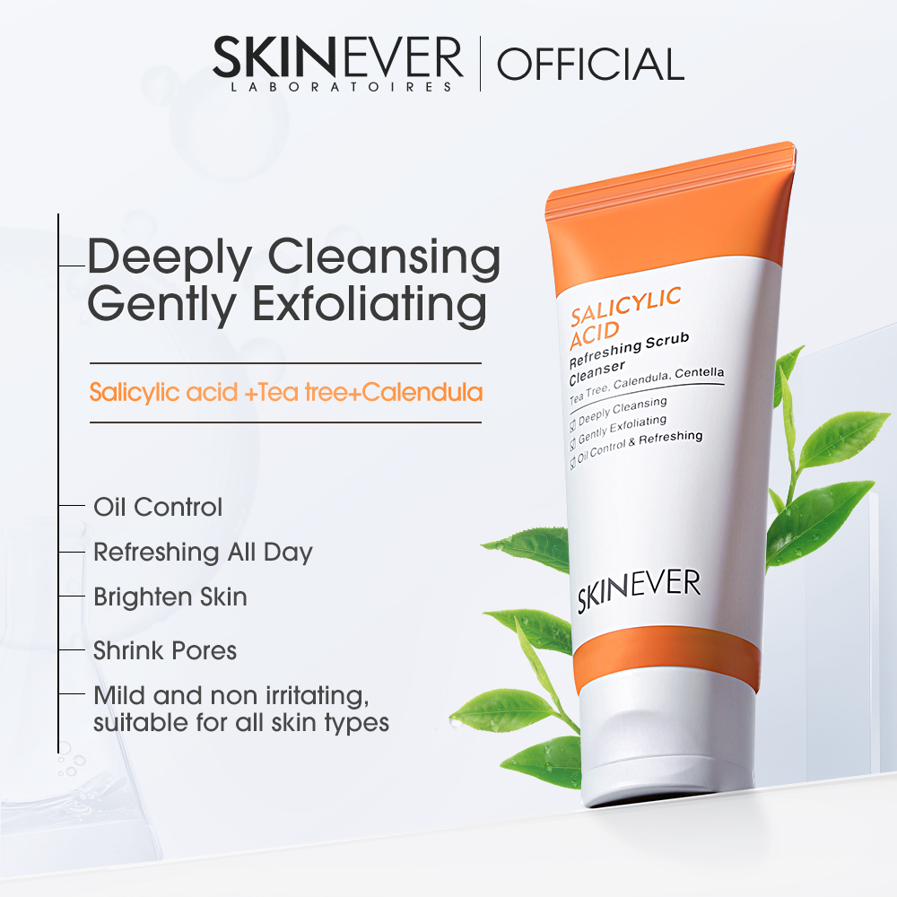 SKINEVER Salicylic Acid Refreshing Exfoliating Cleanser Oil Control ...