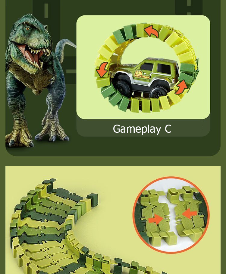 Local Delivery Electric Train Toys for Kids Boy DIY Assembly Dinosaur ...