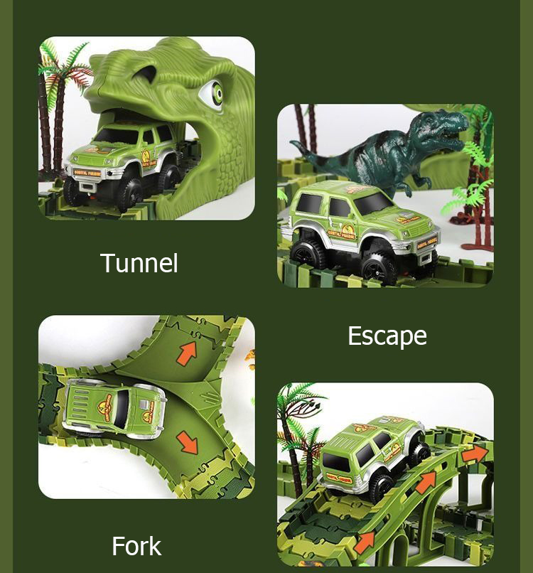 Local Delivery Electric Train Toys for Kids Boy DIY Assembly Dinosaur ...