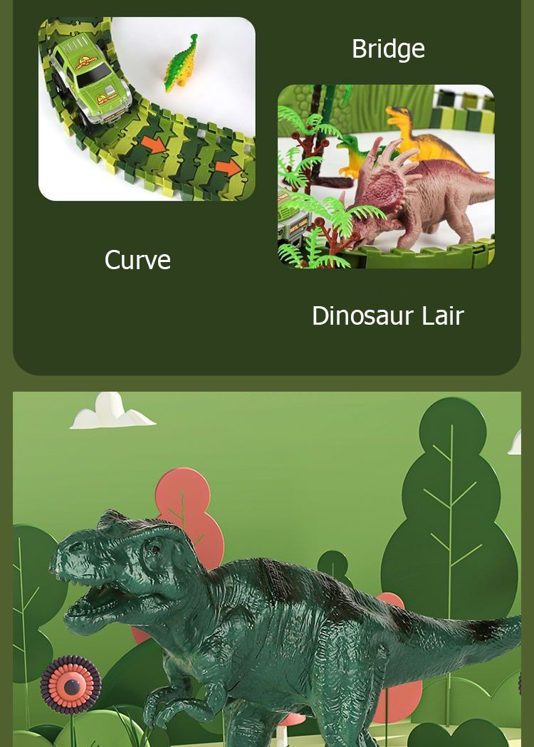 Local Delivery Electric Train Toys for Kids Boy DIY Assembly Dinosaur ...