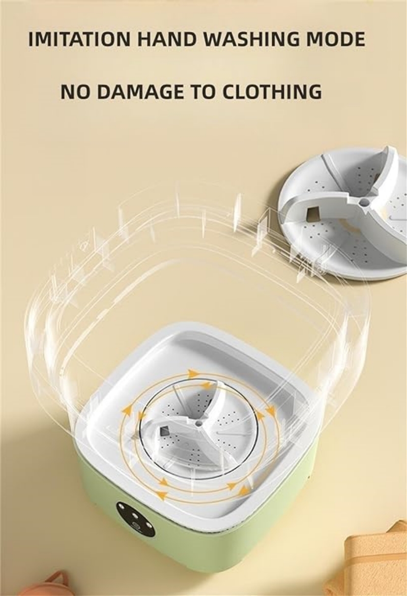 8.0 Liters Portable Washing Machine Folding Washing Machine Underwear 