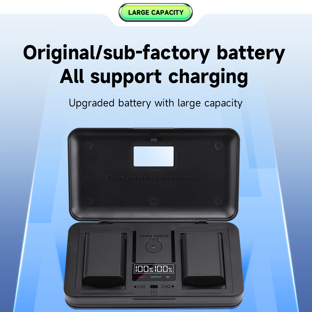 PALO NP‑FW50 2250mAh Battery &LCD Dual Charger Case for Sony Alpha ...