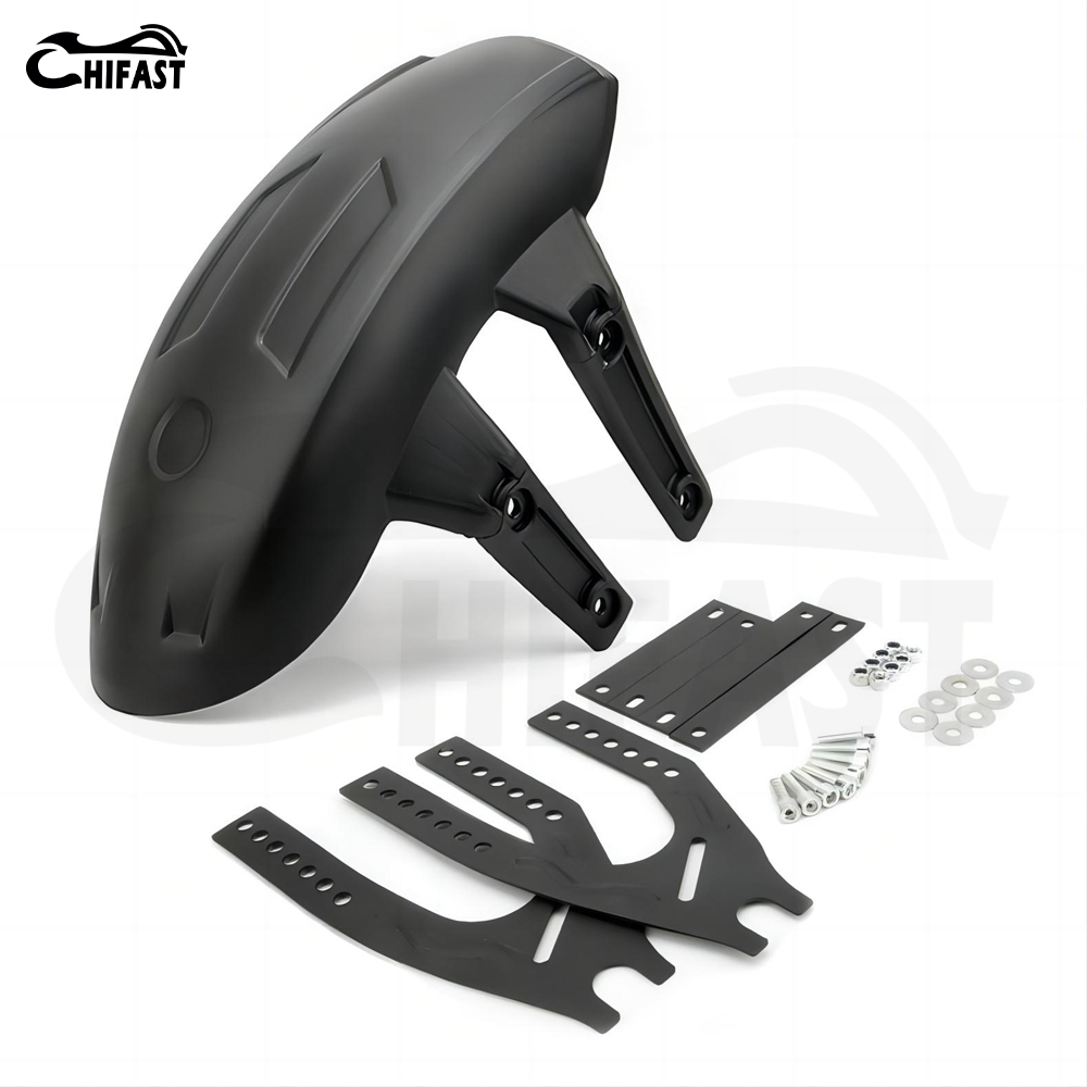 HIFAST Motorcycle Universal Rear Mudguard Adjustable Black Fender Mud ...