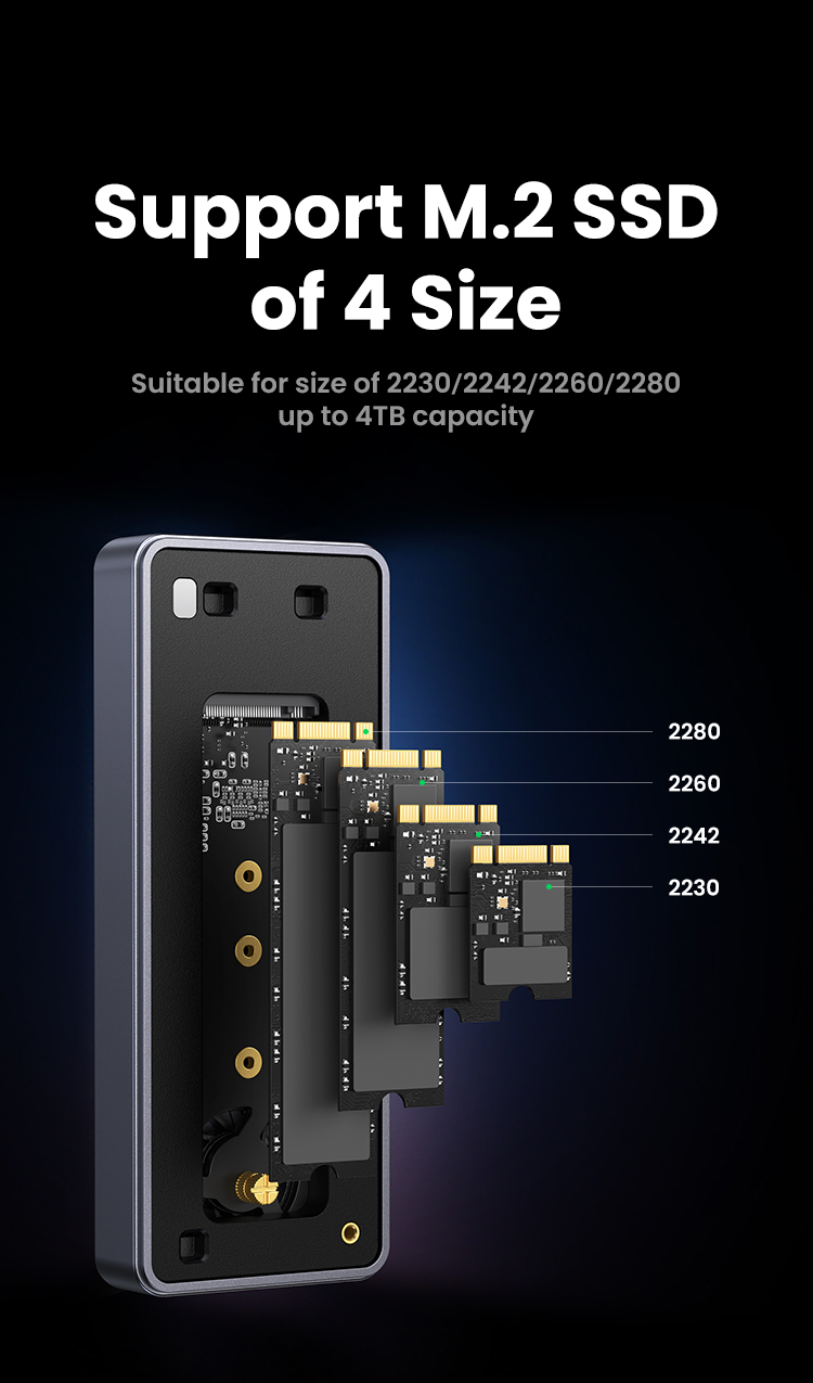 UGREEN 20Gbps M.2 SSD Enclosure USB C 3.2 Gen 2x2