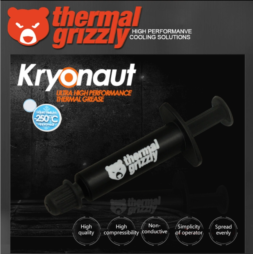 Thermal Grizzly Kryonaut Thermal Grease 12.5W/m.k Computer CPU GPU ...