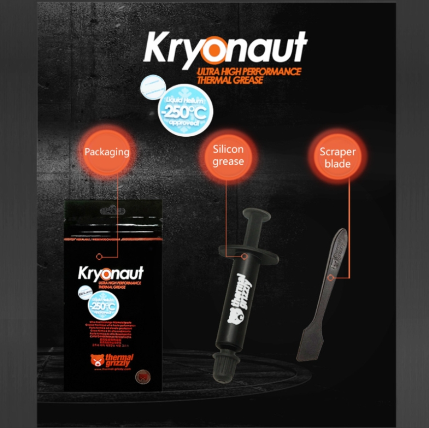 Thermal Grizzly Kryonaut Thermal Grease 12.5W/m.k Computer CPU GPU ...