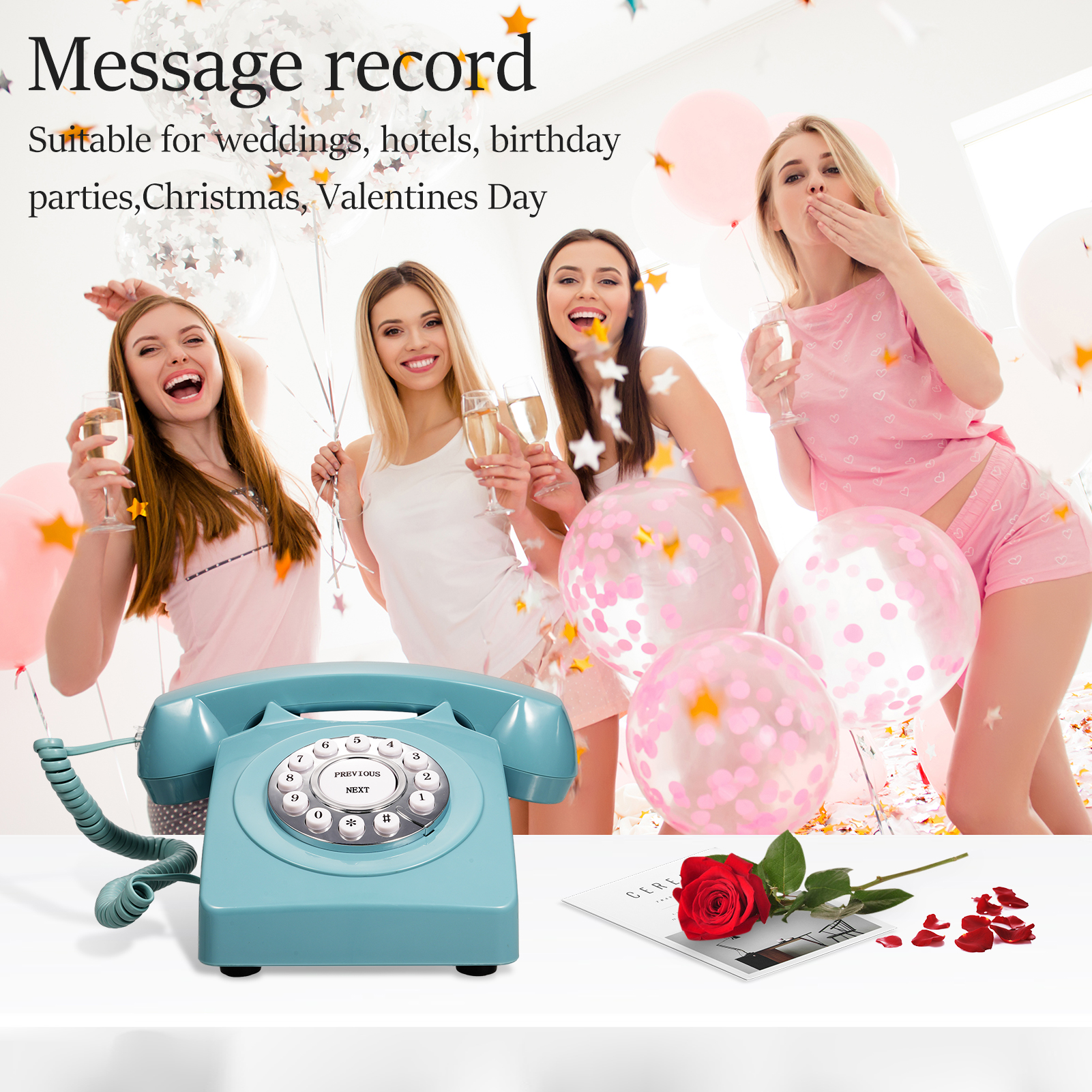 Audio Guest Book Retro Audio Message Record Wedding Phone Customized ...