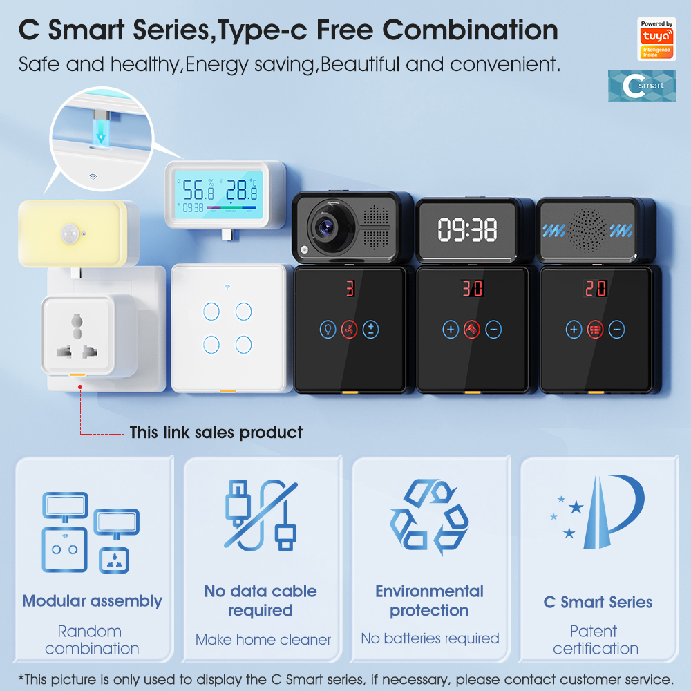 SMATRUL Tuya Smart Home Plug Socket UK EU US Universal Type-C 16A WiFi ...