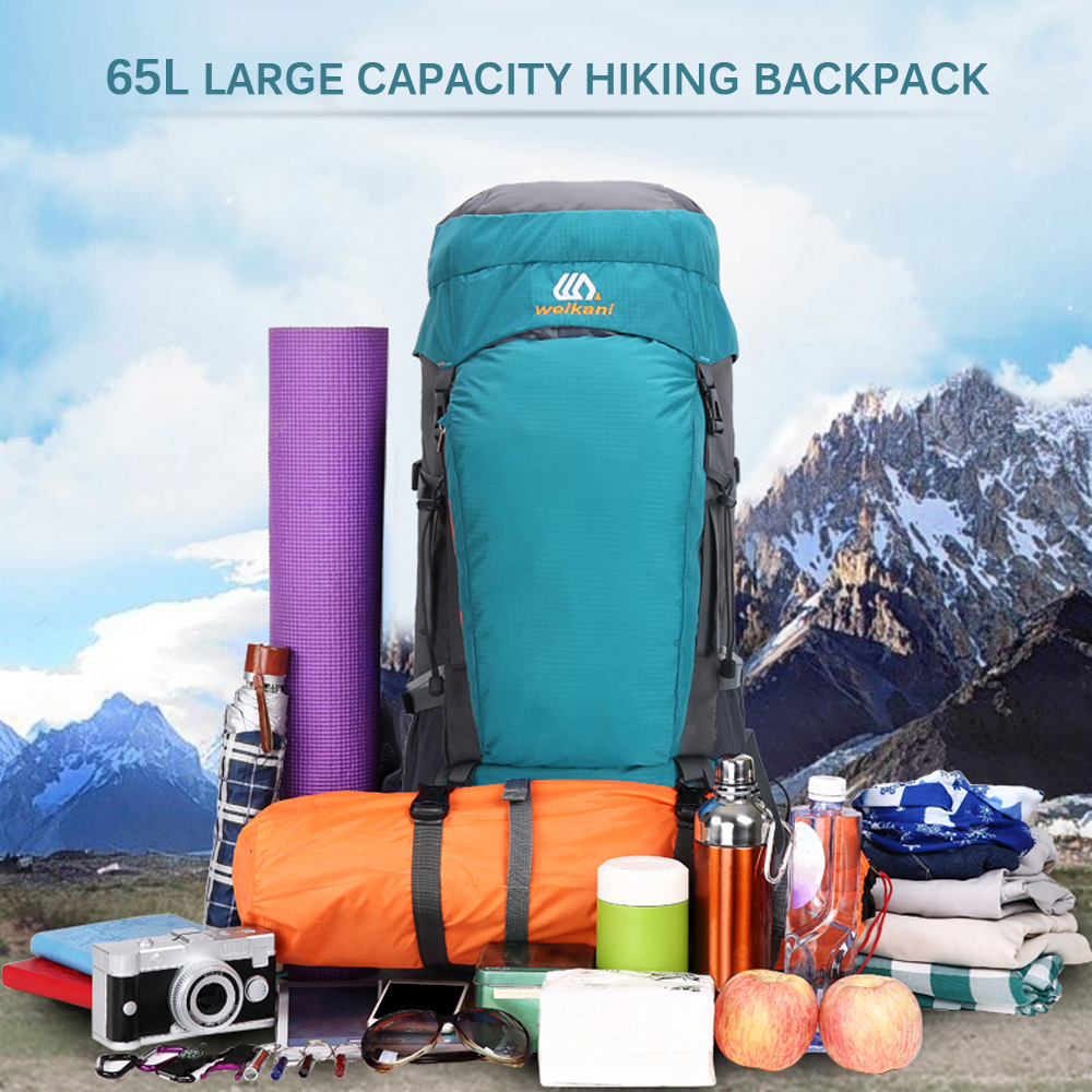 【weikani】 65L Hiking Backpack Waterproof Outdoor Sport Travel Daypack ...