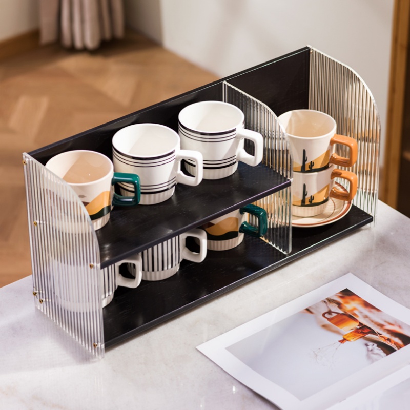 Acrylic Desktop Storage Rack Cup Storage Rack Dining Table Table ...